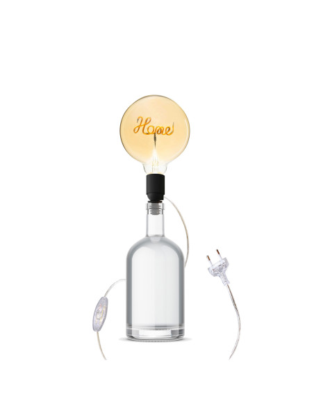 Lampadina E27 LED 4W ambrata per modello Bulb scritta Home