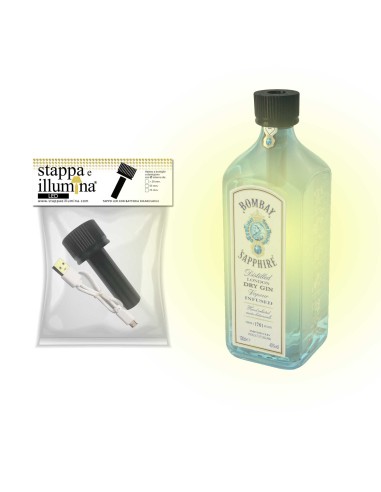 LED - per Bottiglie, tappo led con batteria ricaricabile