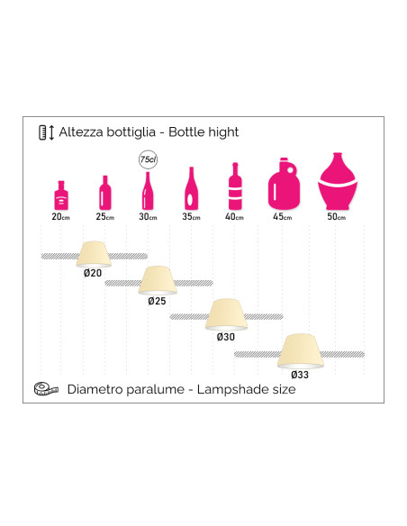 Paralume per bottiglia o damigiana